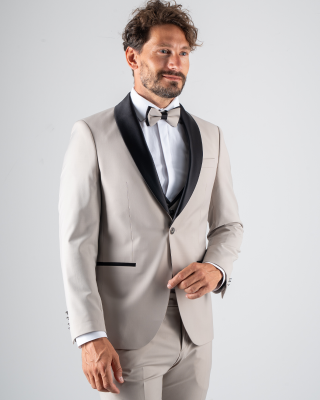 Κοστούμι 19V69 Italia Versace Abbigliamento Bruno Wool μπεζ