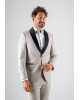 Κοστούμι 19V69 Italia Versace Abbigliamento Bruno Wool μπεζ SLIM FIT