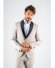 Κοστούμι 19V69 Italia Versace Abbigliamento Bruno Wool μπεζ SLIM FIT