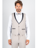 Κοστούμι 19V69 Italia Versace Abbigliamento Bruno Wool μπεζ SLIM FIT