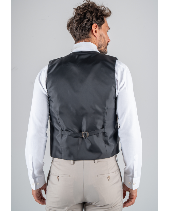 Κοστούμι 19V69 Italia Versace Abbigliamento Bruno Wool μπεζ SLIM FIT