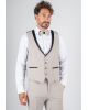 Κοστούμι 19V69 Italia Versace Abbigliamento Bruno Wool μπεζ SLIM FIT
