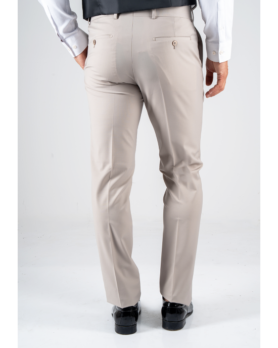 Κοστούμι 19V69 Italia Versace Abbigliamento Bruno Wool μπεζ SLIM FIT