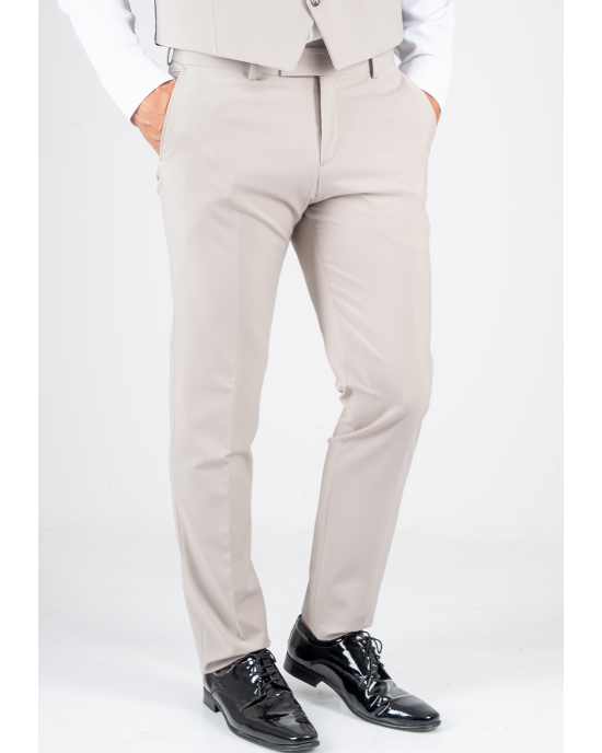 Κοστούμι 19V69 Italia Versace Abbigliamento Bruno Wool μπεζ SLIM FIT