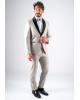 Κοστούμι 19V69 Italia Versace Abbigliamento Bruno Wool μπεζ SLIM FIT