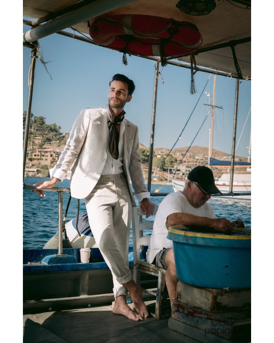 Κοστούμι Black Papigion μπεζ SLIM FIT