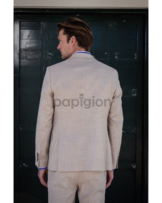 Κοστούμι Vittorio Ponte μπεζ SLIM FIT