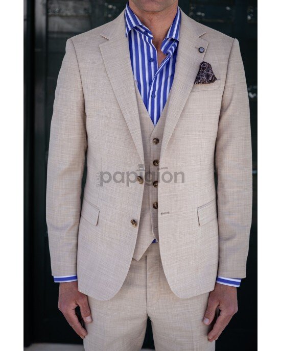 Κοστούμι Vittorio Ponte μπεζ SLIM FIT