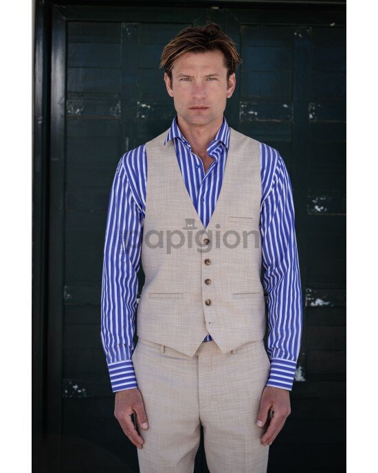 Κοστούμι Vittorio Ponte μπεζ SLIM FIT