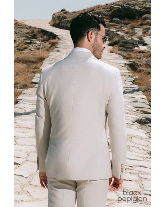 Κοστούμι Black Papigion μπεζ SLIM FIT