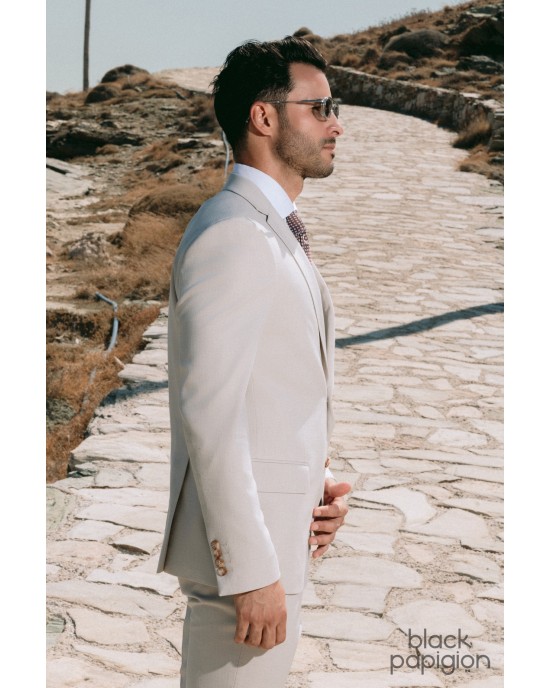 Κοστούμι Black Papigion μπεζ SLIM FIT