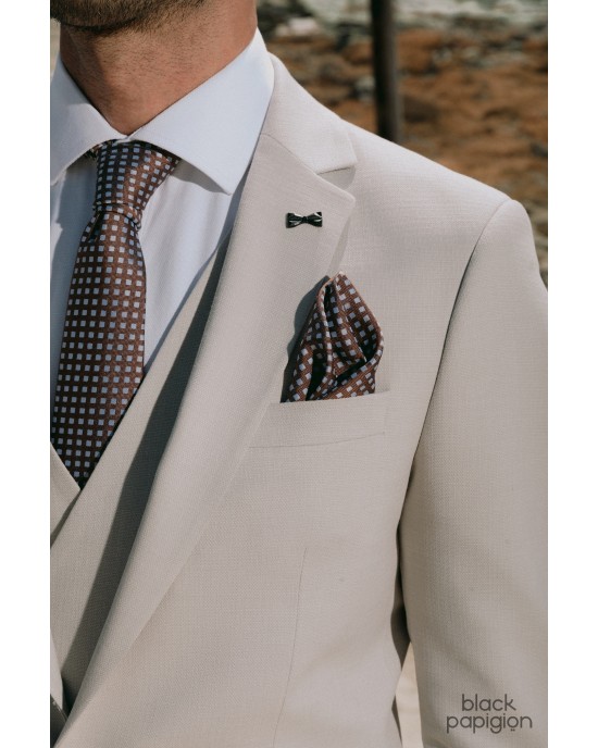 Κοστούμι Black Papigion μπεζ SLIM FIT