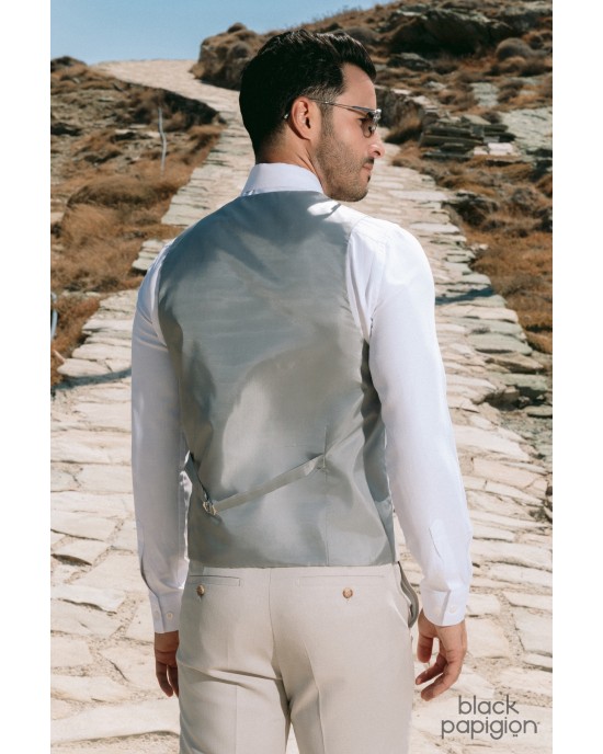Κοστούμι Black Papigion μπεζ SLIM FIT