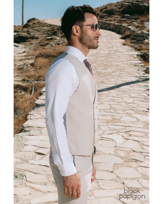 Κοστούμι Black Papigion μπεζ SLIM FIT
