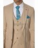 Κοστούμι Dezign μπεζ SLIM FIT Κοστούμι Dezign μπεζ SLIM FIT