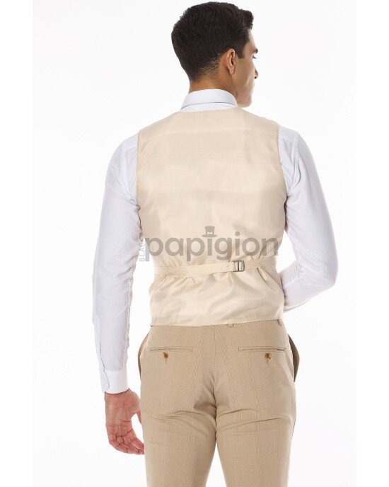 Κοστούμι Dezign μπεζ SLIM FIT Κοστούμι Dezign μπεζ SLIM FIT