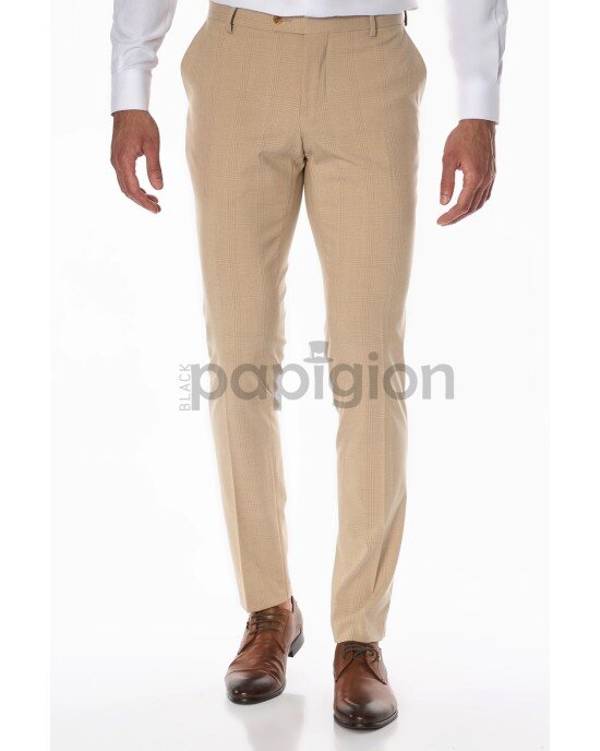 Κοστούμι Dezign μπεζ SLIM FIT Κοστούμι Dezign μπεζ SLIM FIT