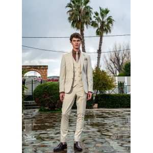 Κοστούμι Black Papigion Treviso Wool μπεζ