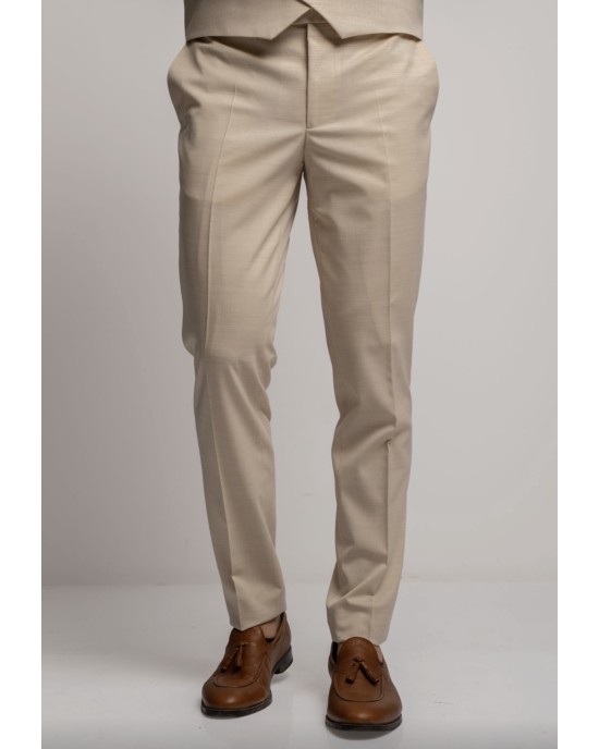 Κοστούμι Black Papigion Treviso Wool μπεζ SLIM FIT