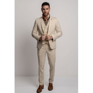 Κοστούμι Black Papigion Treviso Wool μπεζ