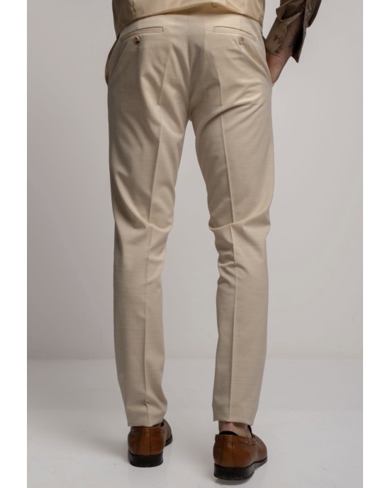 Κοστούμι Black Papigion Treviso Wool μπεζ SLIM FIT