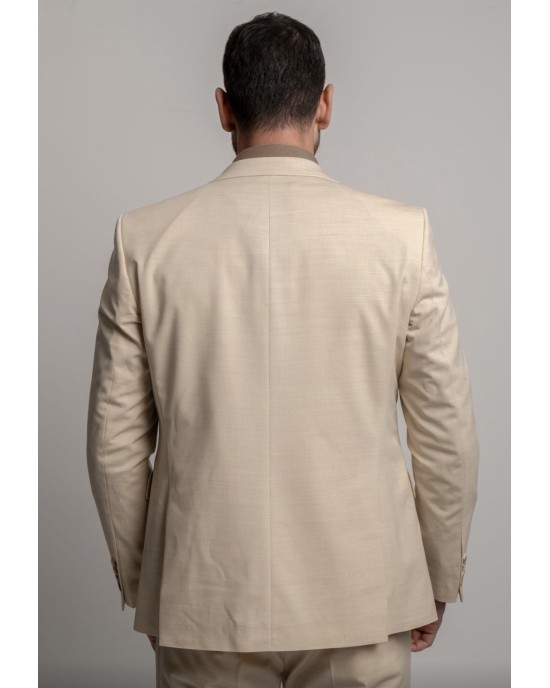 Κοστούμι Black Papigion Treviso Wool μπεζ SLIM FIT