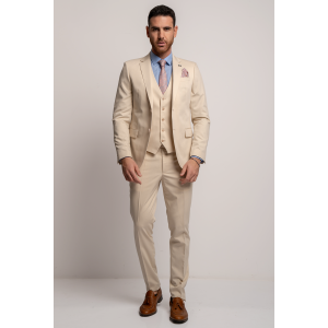 Κοστούμι Black Papigion Treviso Wool μπεζ