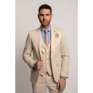 Κοστούμι Black Papigion Treviso Wool μπεζ