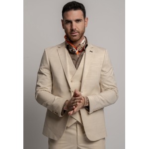 Κοστούμι Black Papigion Treviso Wool μπεζ