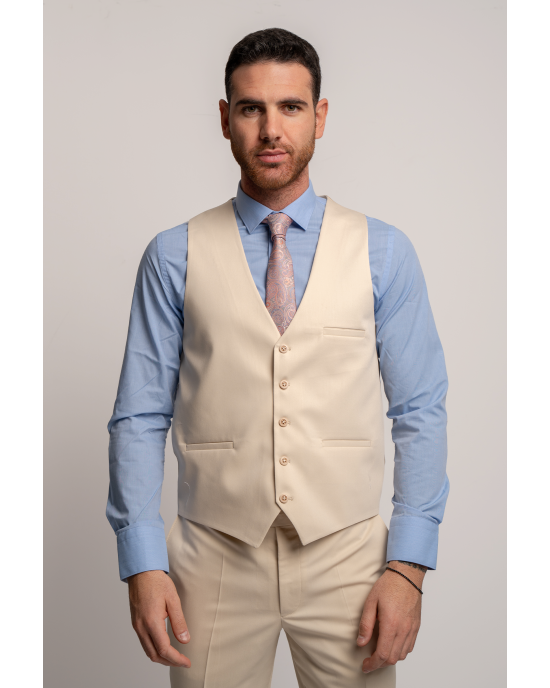 Κοστούμι Black Papigion Napoli μπεζ SLIM FIT