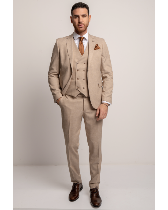 Κοστούμι Black Papigion Tredino μπεζ SLIM FIT