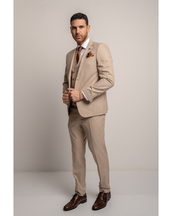 Κοστούμι Black Papigion Tredino μπεζ SLIM FIT