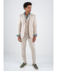 Κοστούμι Black Papigion Amalfi Λινό μπεζ SLIM FIT