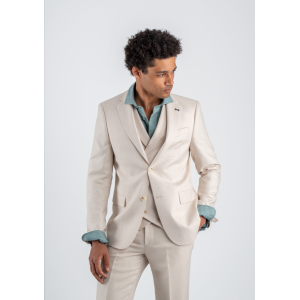 Κοστούμι Black Papigion Amalfi Λινό μπεζ