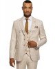 Κοστούμι Dezign μπεζ SLIM FIT