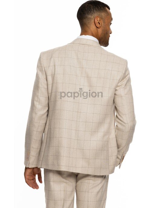 Κοστούμι Dezign μπεζ SLIM FIT