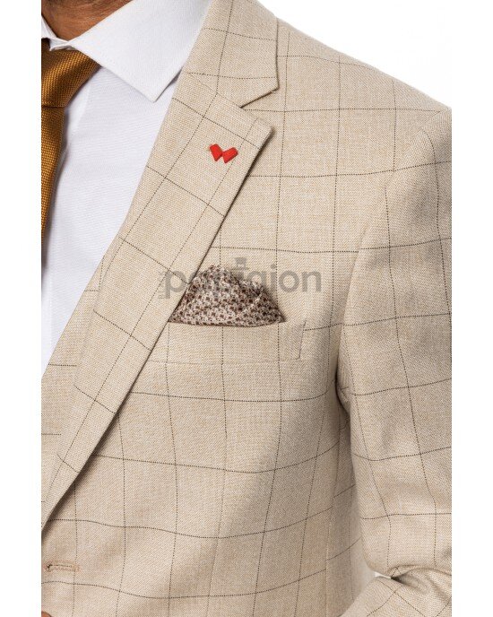Κοστούμι Dezign μπεζ SLIM FIT