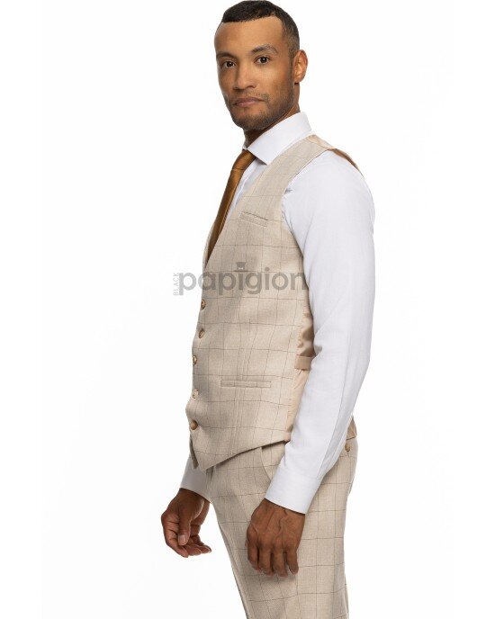 Κοστούμι Dezign μπεζ SLIM FIT