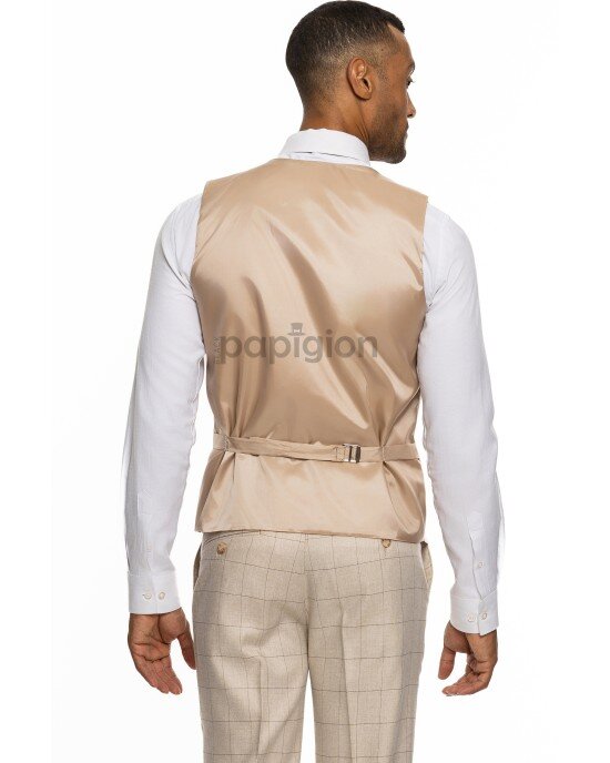 Κοστούμι Dezign μπεζ SLIM FIT
