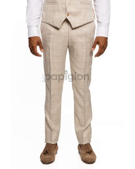 Κοστούμι Dezign μπεζ SLIM FIT