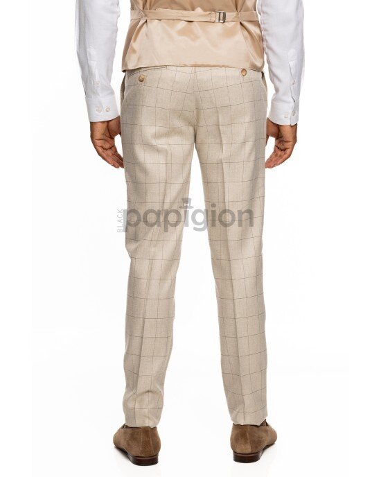 Κοστούμι Dezign μπεζ SLIM FIT