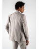 Κοστούμι Black Papigion Katania μπεζ με ρίγα γαλάζια SLIM FIT