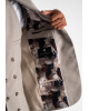 Κοστούμι Black Papigion Katania μπεζ με ρίγα γαλάζια SLIM FIT