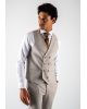 Κοστούμι Black Papigion Katania μπεζ με ρίγα γαλάζια SLIM FIT
