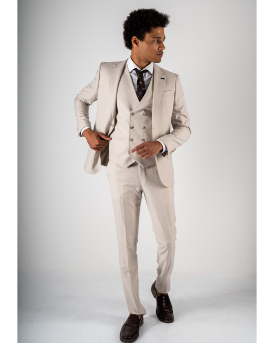 Κοστούμι Black Papigion Portofino μπεζ SLIM FIT