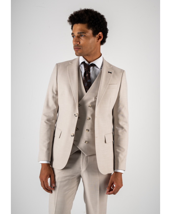 Κοστούμι Black Papigion Portofino μπεζ SLIM FIT