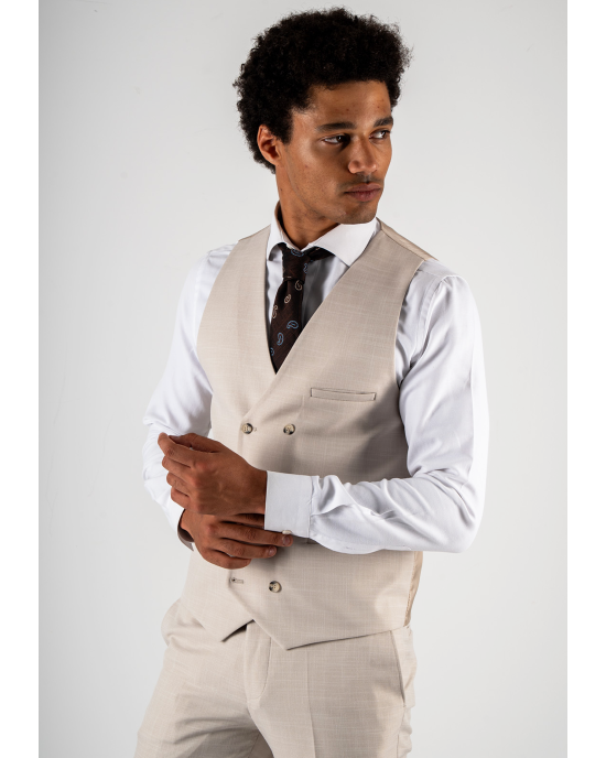 Κοστούμι Black Papigion Portofino μπεζ SLIM FIT