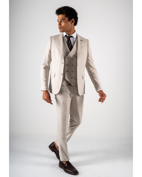 Κοστούμι Black Papigion Portofino μπεζ SLIM FIT