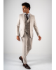 Κοστούμι Black Papigion Portofino μπεζ SLIM FIT