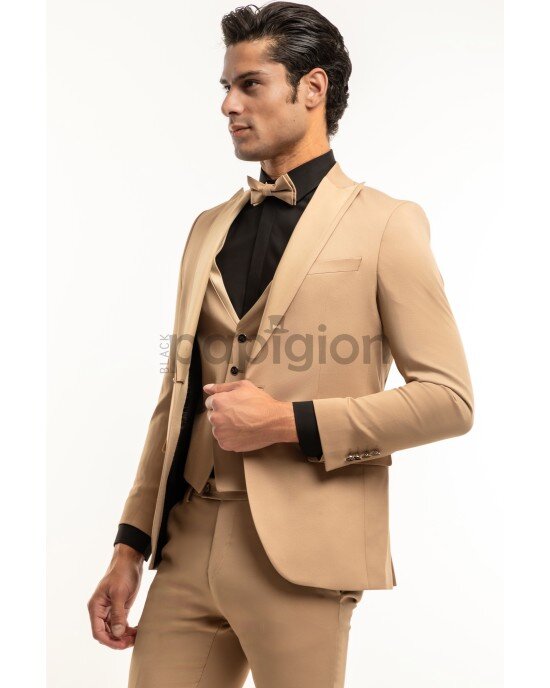 Κοστούμι 19V69 Italia Versace Abbigliamento μπεζ SLIM FIT